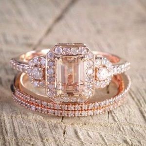 18K Rose Gold Filled Morganite Ring